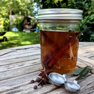 Homemade spiced simple syrup