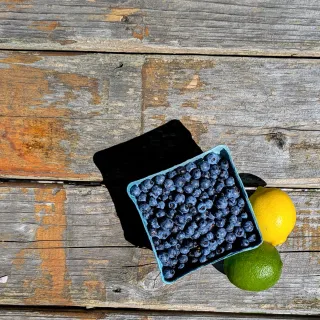 Fresh blueberries and citrus